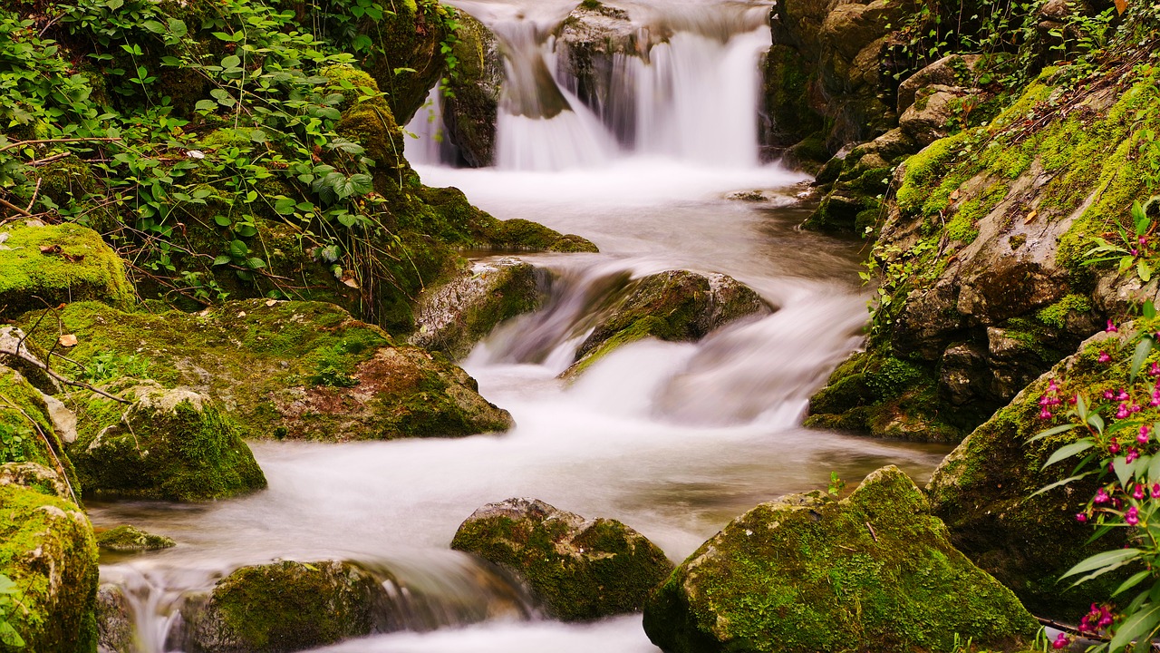 hallein bach waterfall free photo