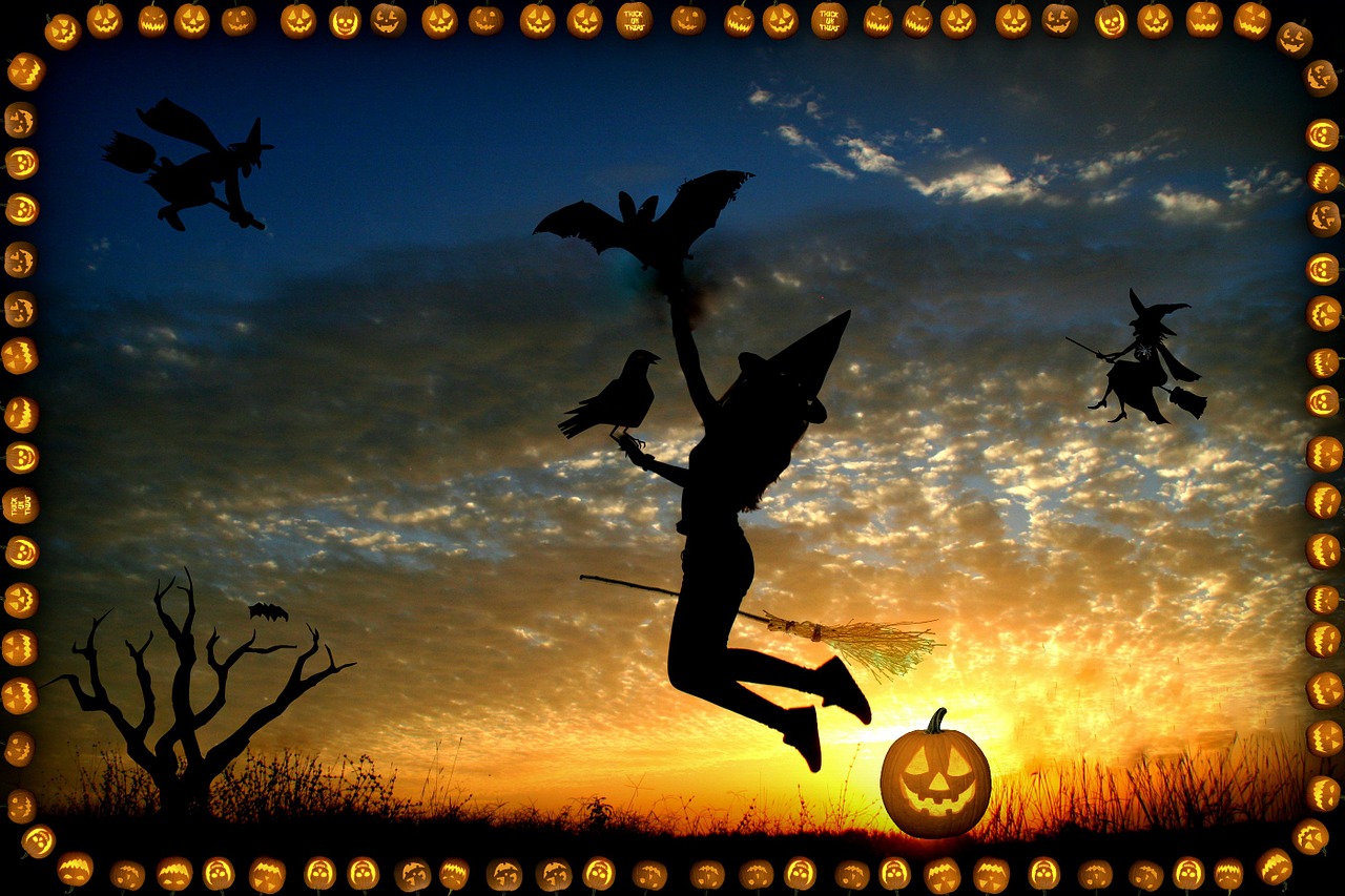 halloween witch sweep free photo