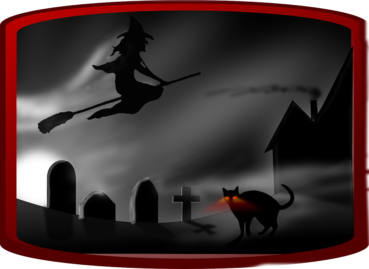 halloween graveyard witch free photo