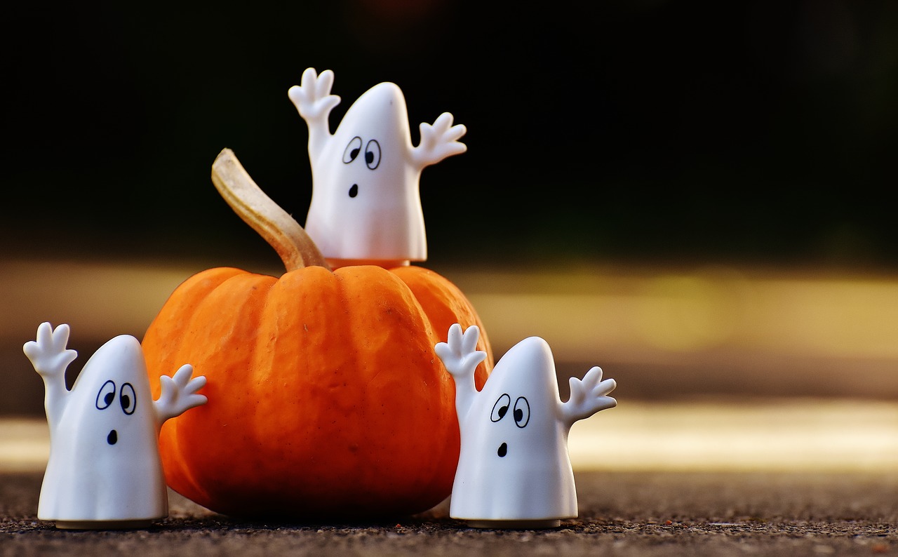 halloween ghosts pumpkin free photo