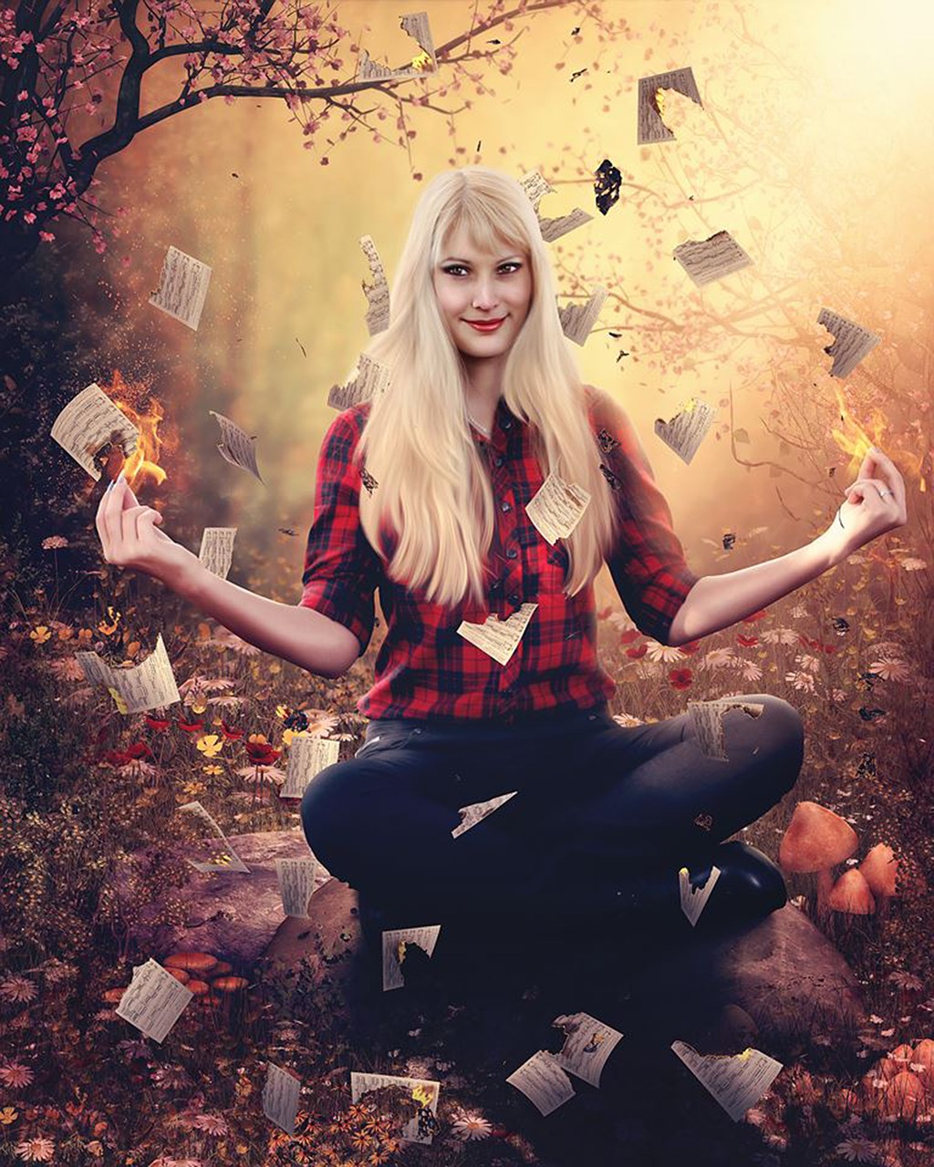 halloween fire photoshop free photo