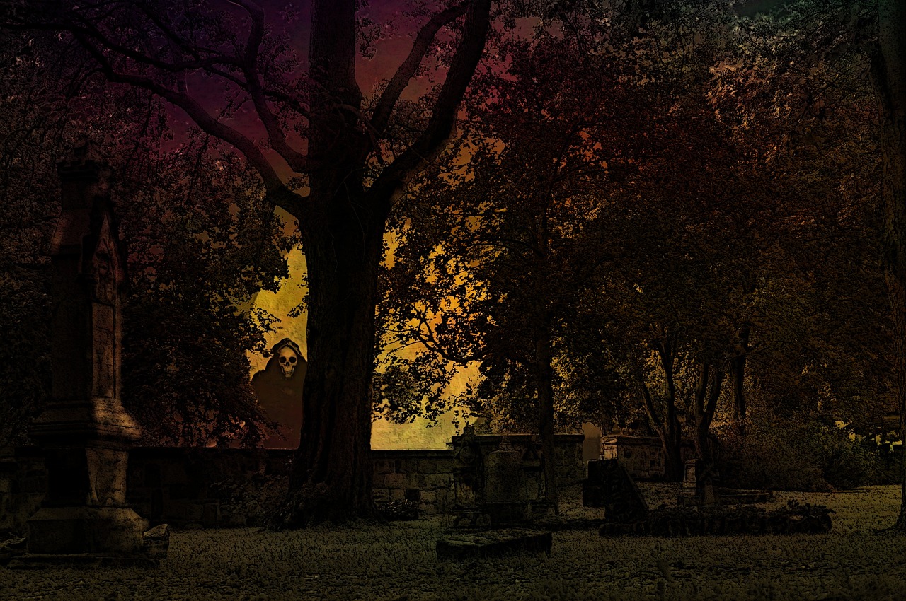 halloween cemetery weird free photo