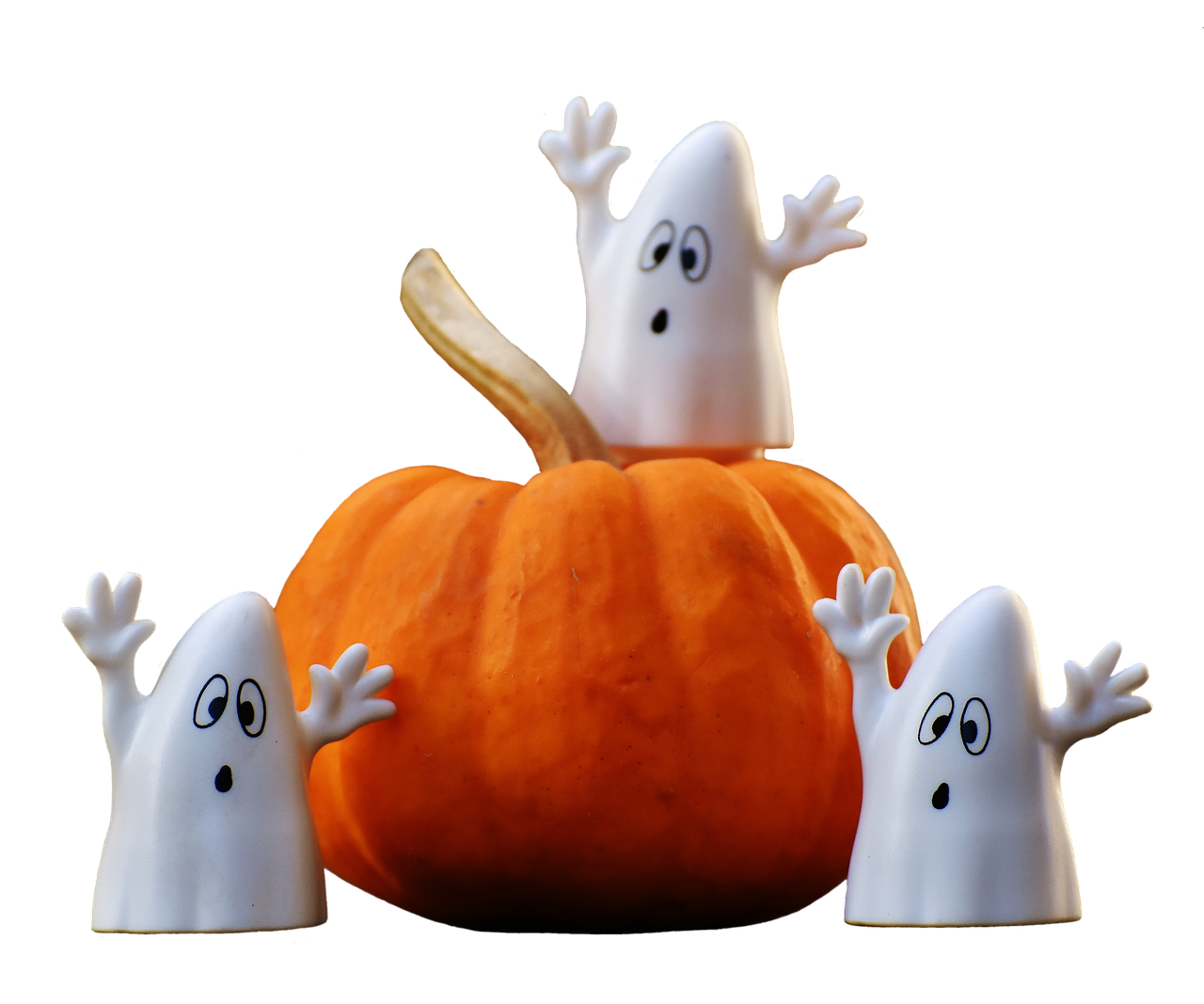 halloween ghosts pumpkin free photo