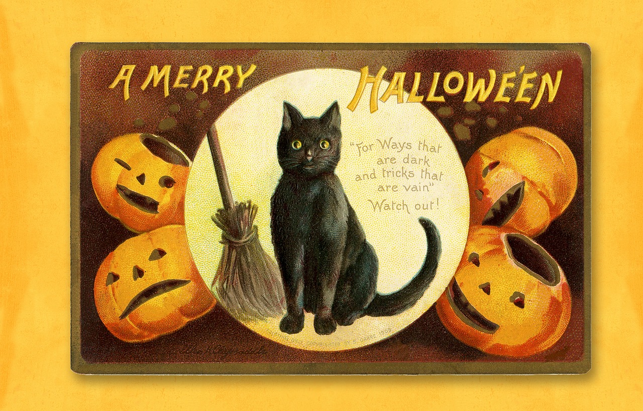 halloween vintage card free photo