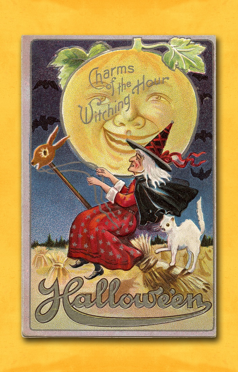 halloween vintage card free photo