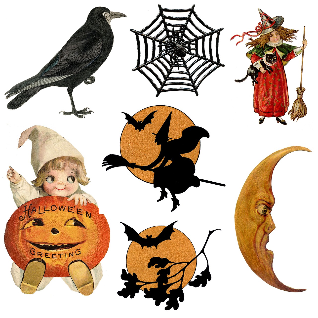 halloween icons symbols free photo