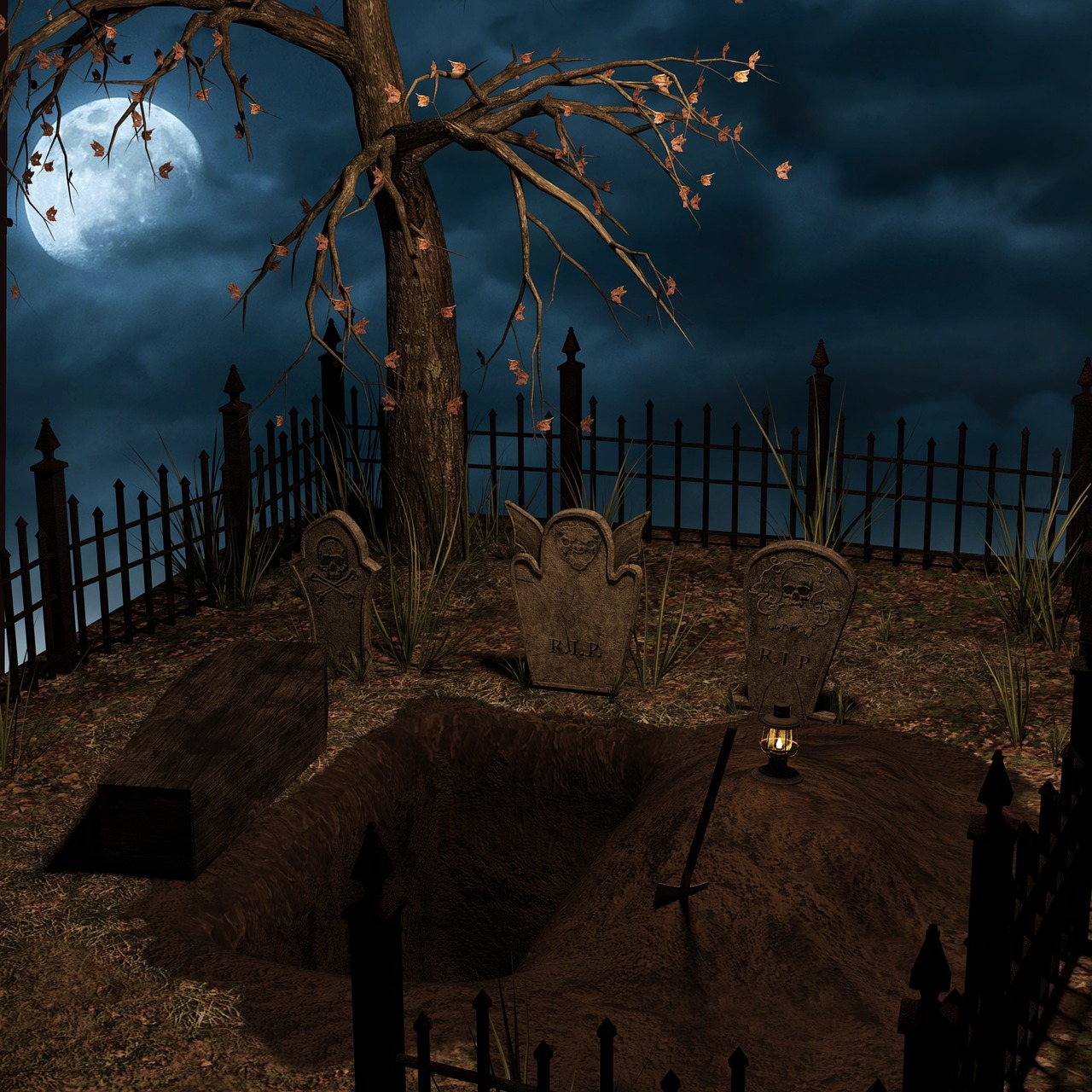 halloween grave cemetery free photo