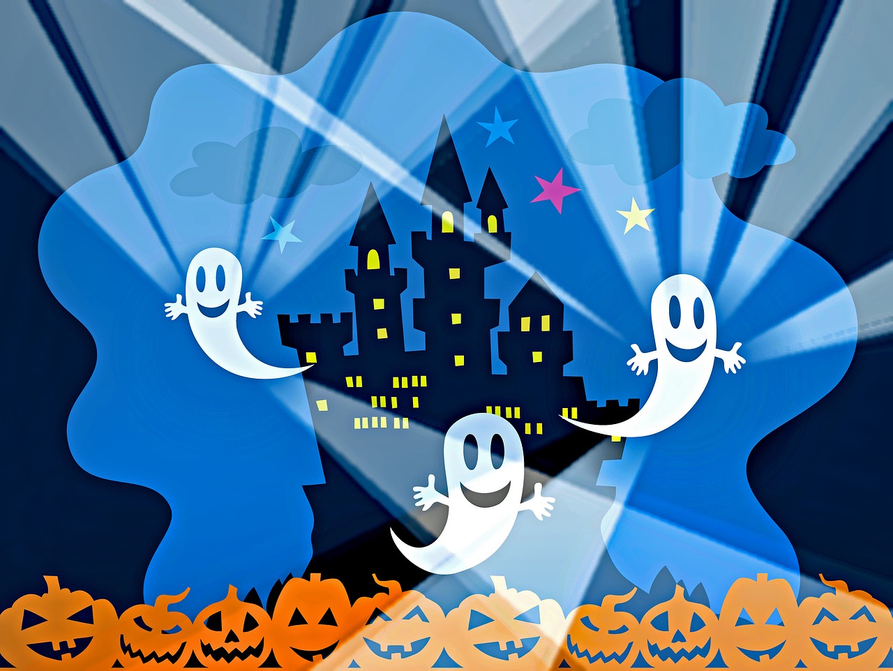 halloween  ghosts  haunted house free photo