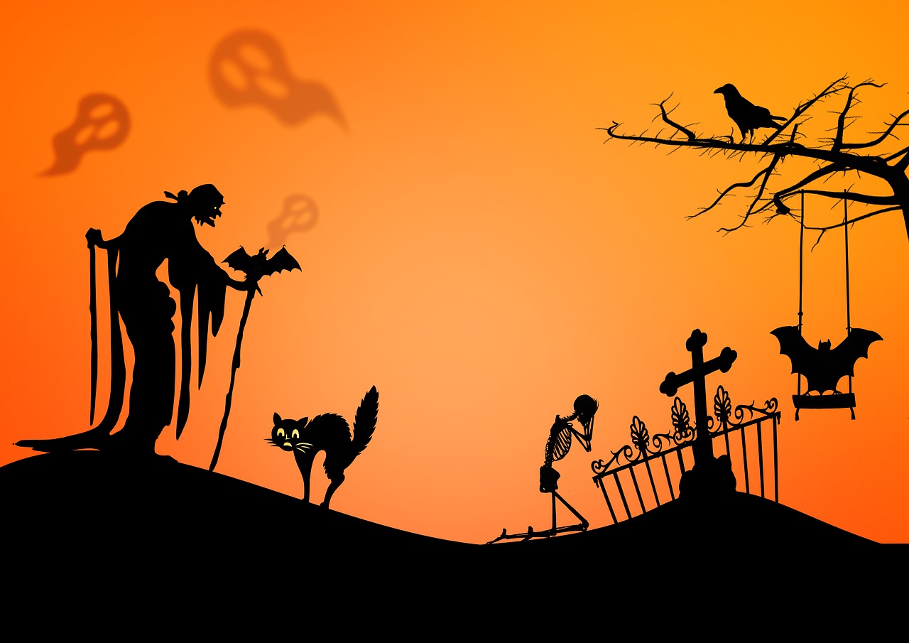 halloween  the witch  ghosts free photo