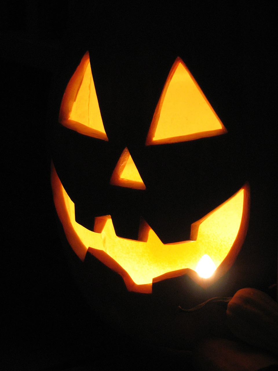 halloween pumpkin light free photo