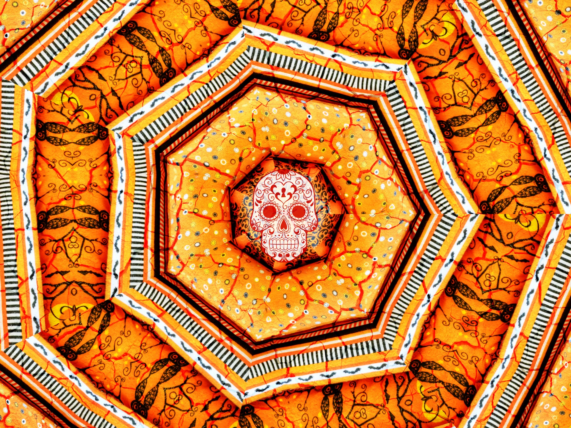 halloween kaleidoscope orange free photo