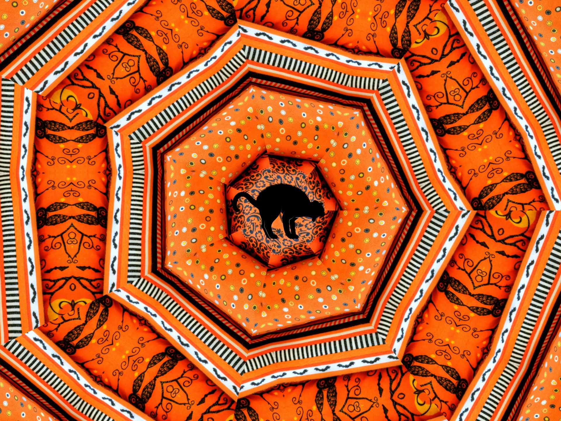 halloween kaleidoscope orange free photo