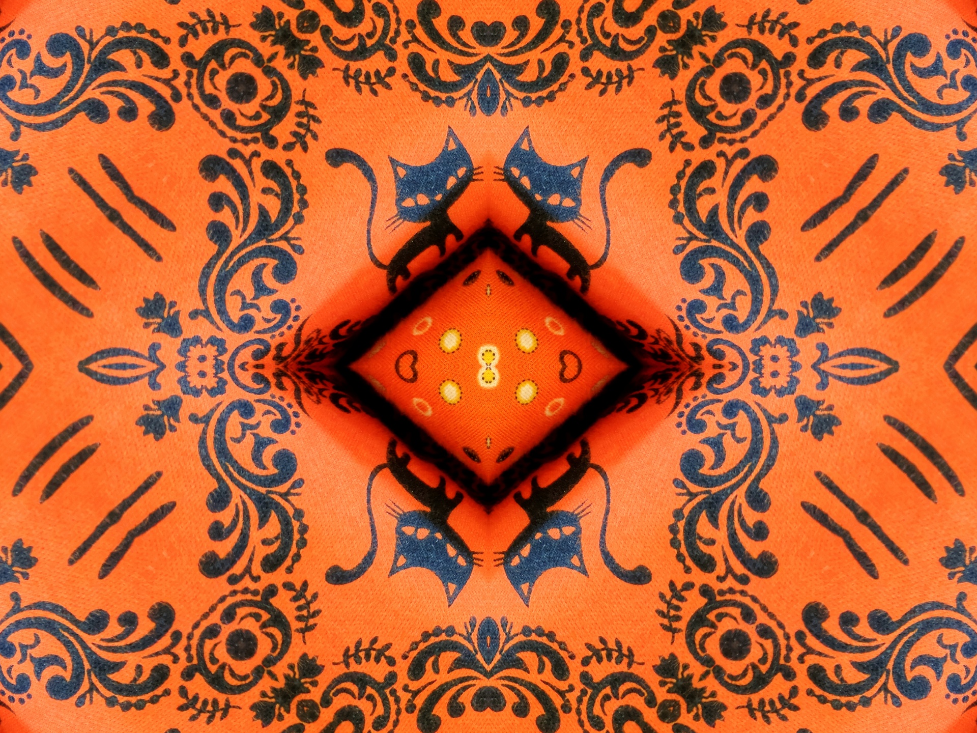 halloween kaleidoscope orange free photo