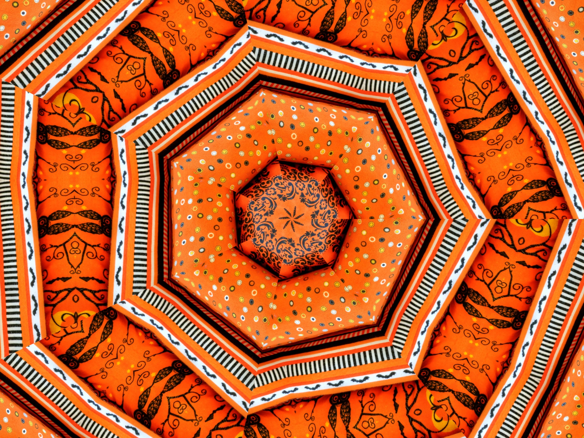 halloween kaleidoscope orange free photo