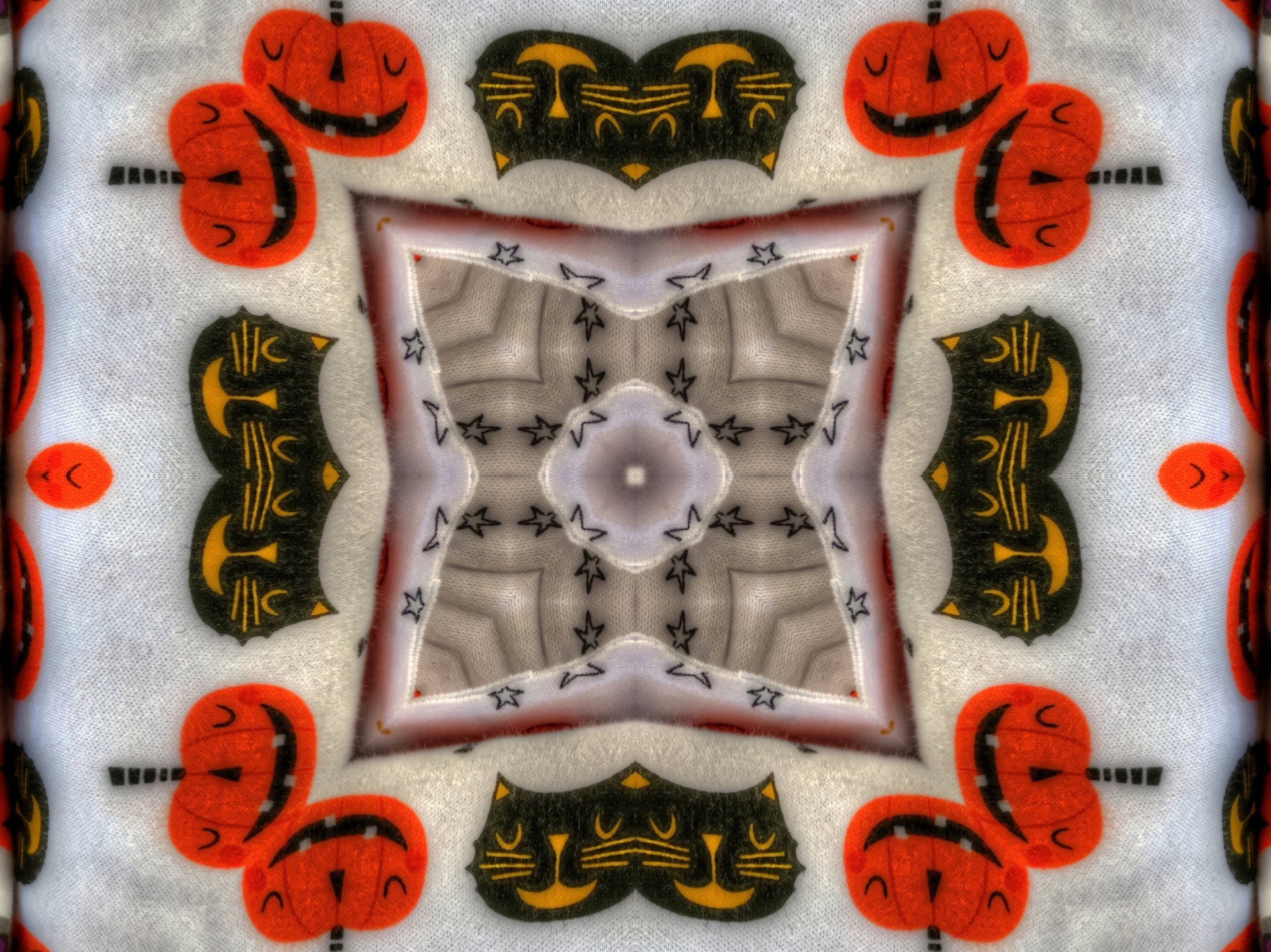 halloween kaleidoscope orange free photo