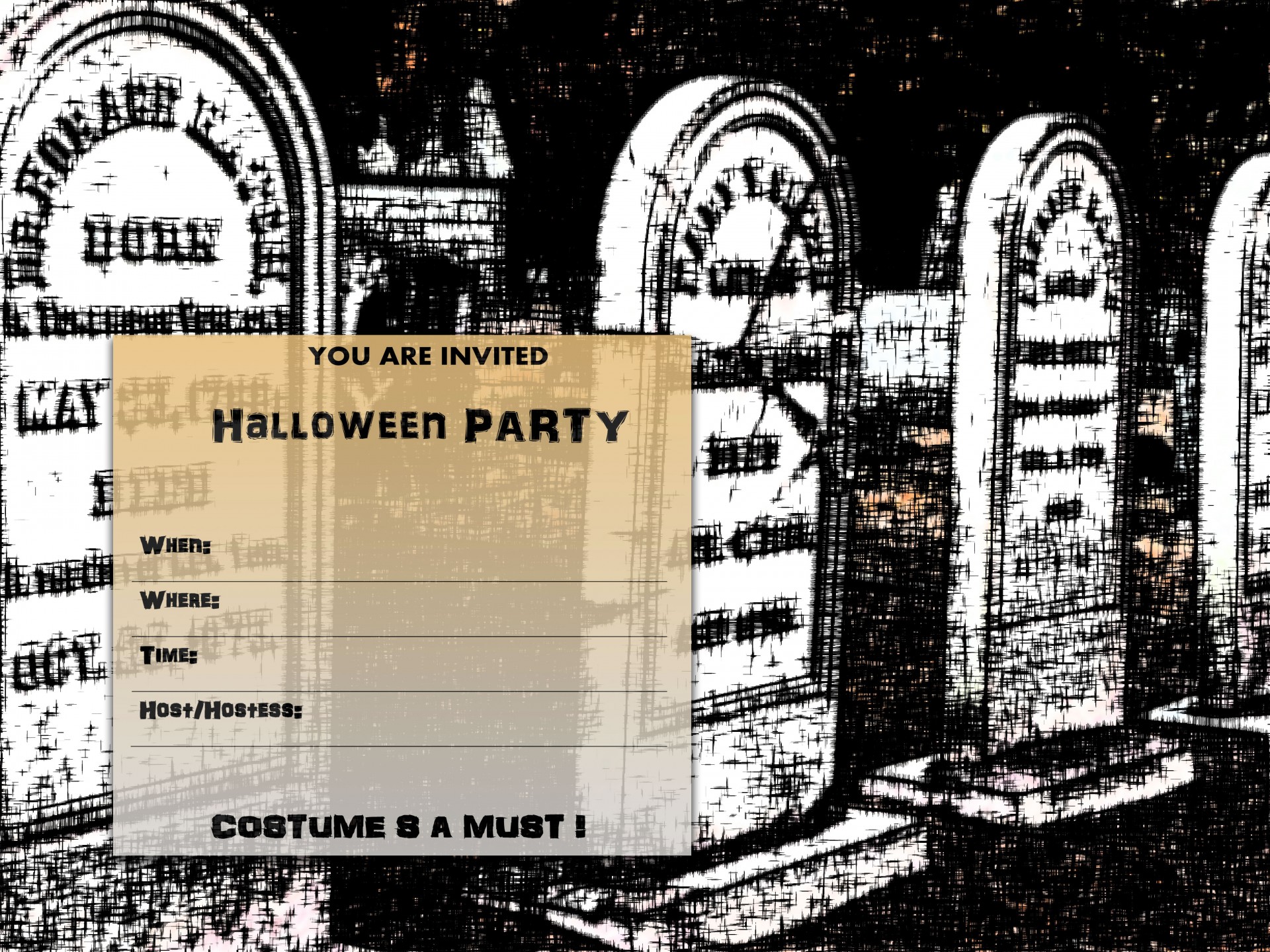 party invitation halloween free photo