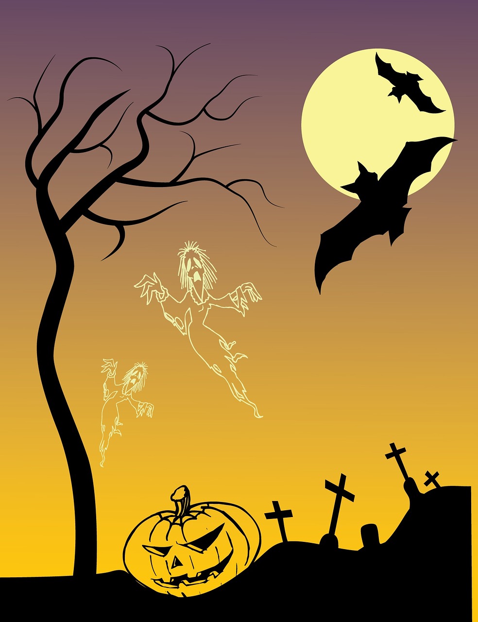 halloween poster drawing scary free photo