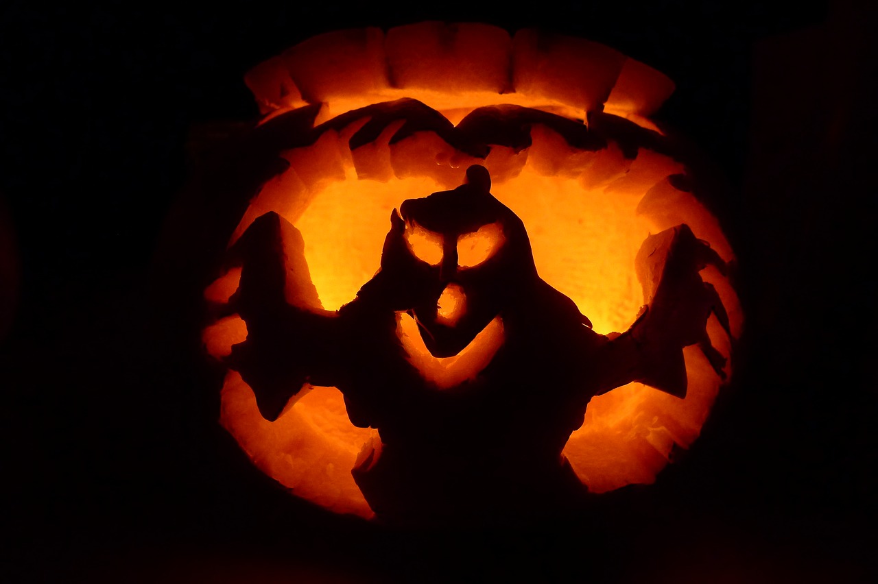 halloween pumpkin ghost scary free photo