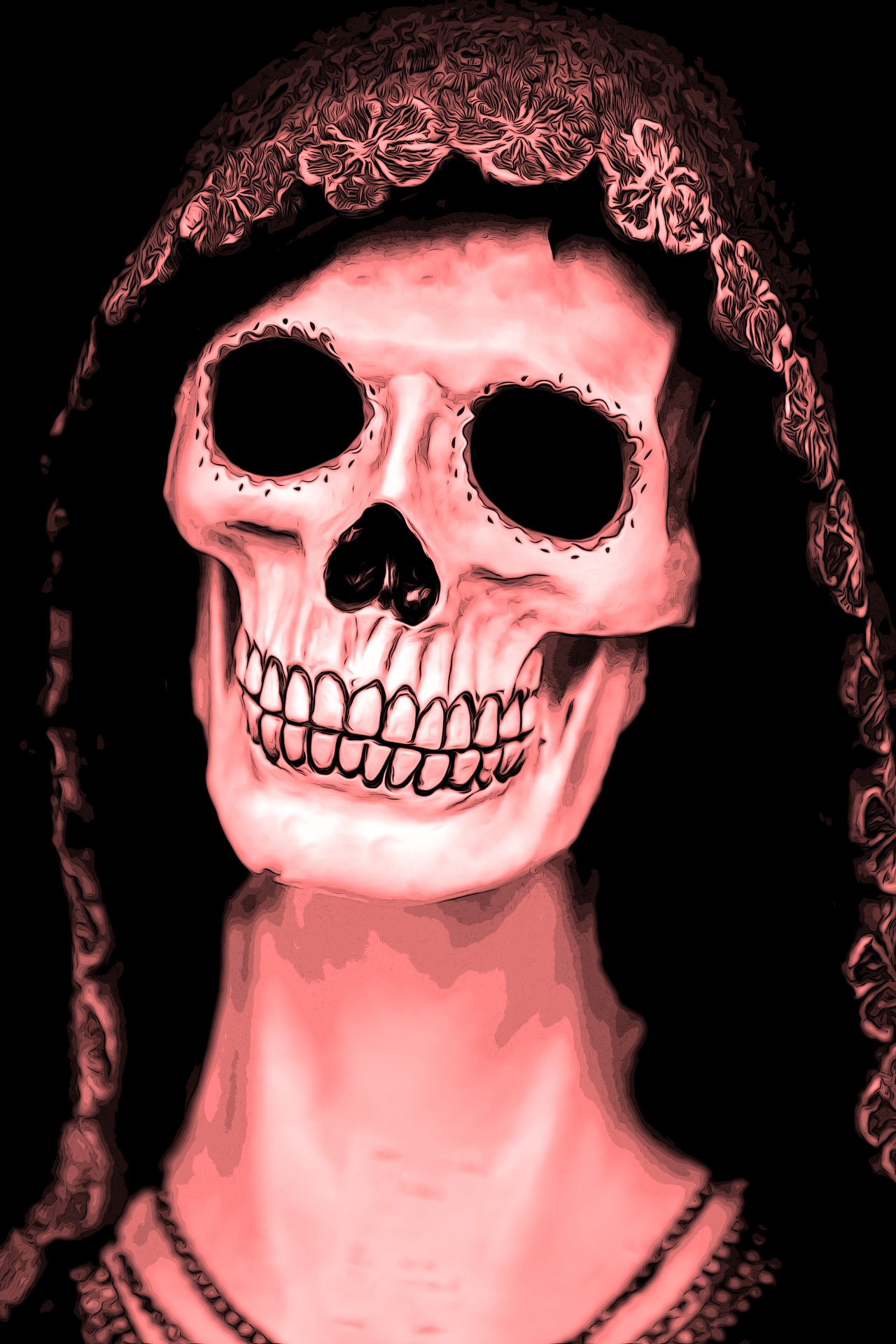 human skull human skeleton spooky free photo