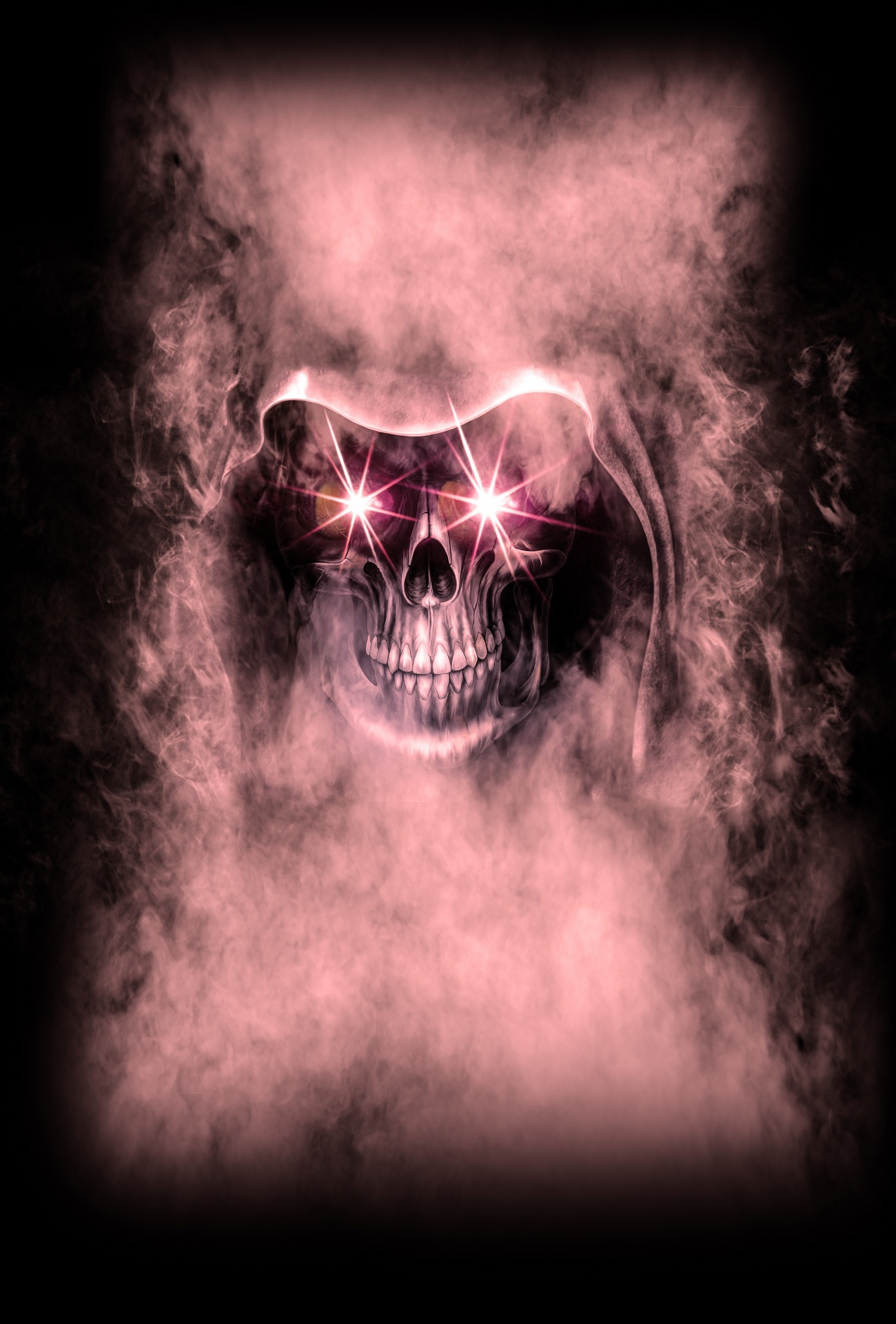 skull halloween background free photo