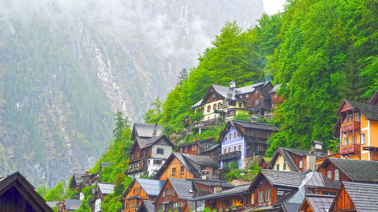 hallstatt spring after the rain free photo