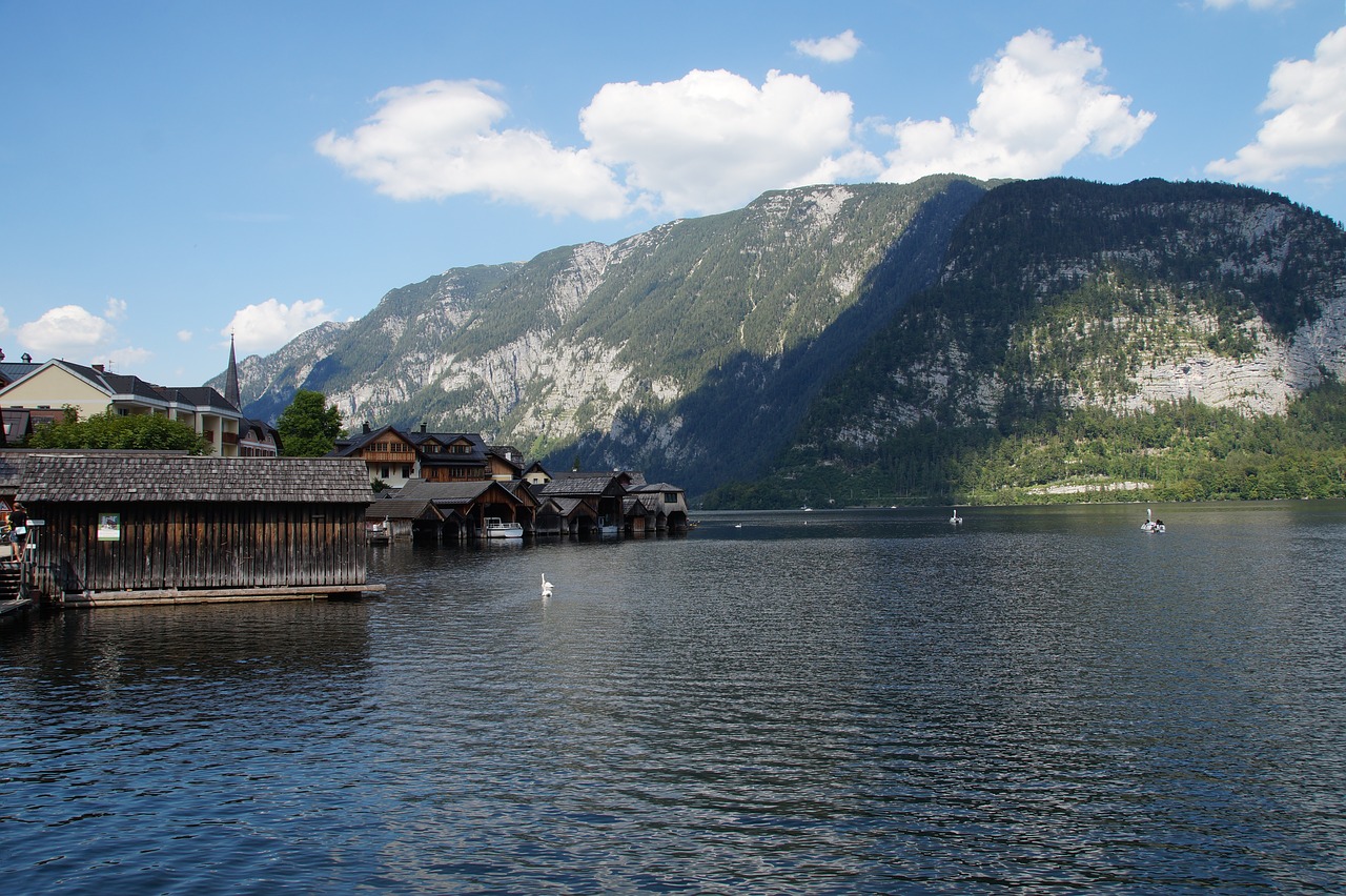 hallstatt  city  lake free photo