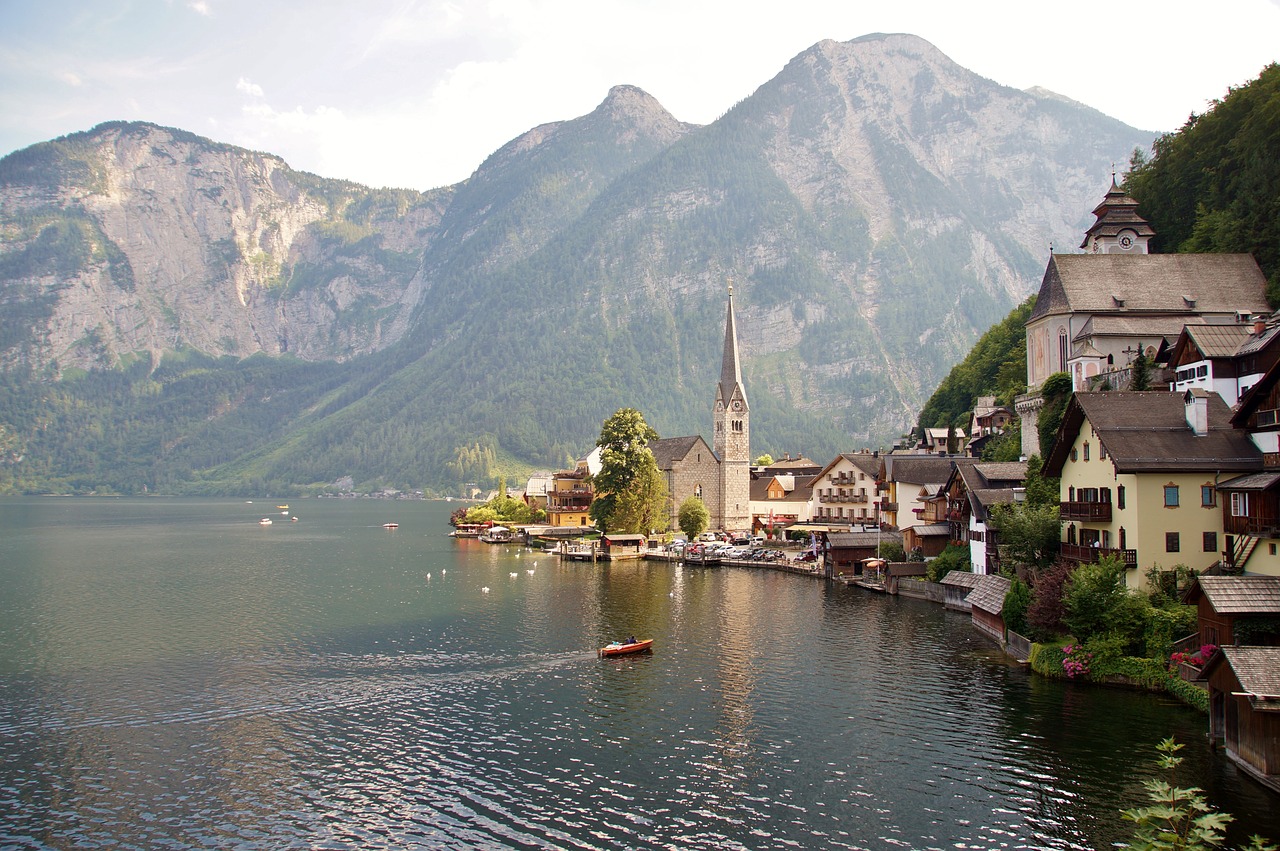 hallstatt  city  lake free photo