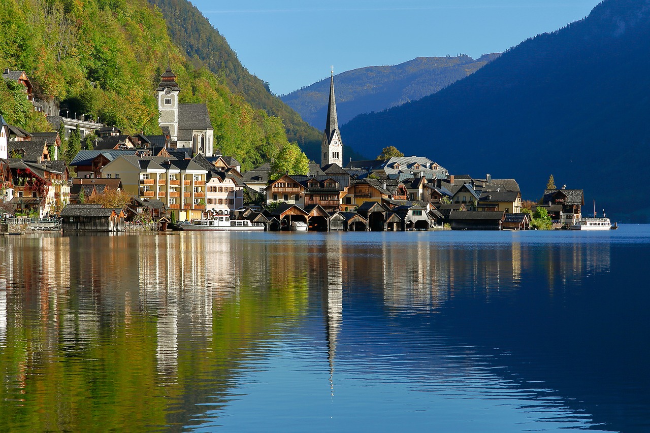 hallstatt  church  lake free photo