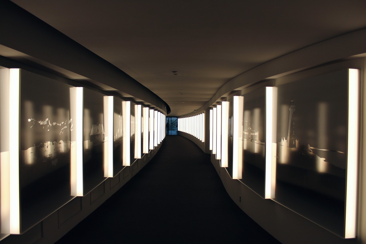 hallway  lights  corridor free photo