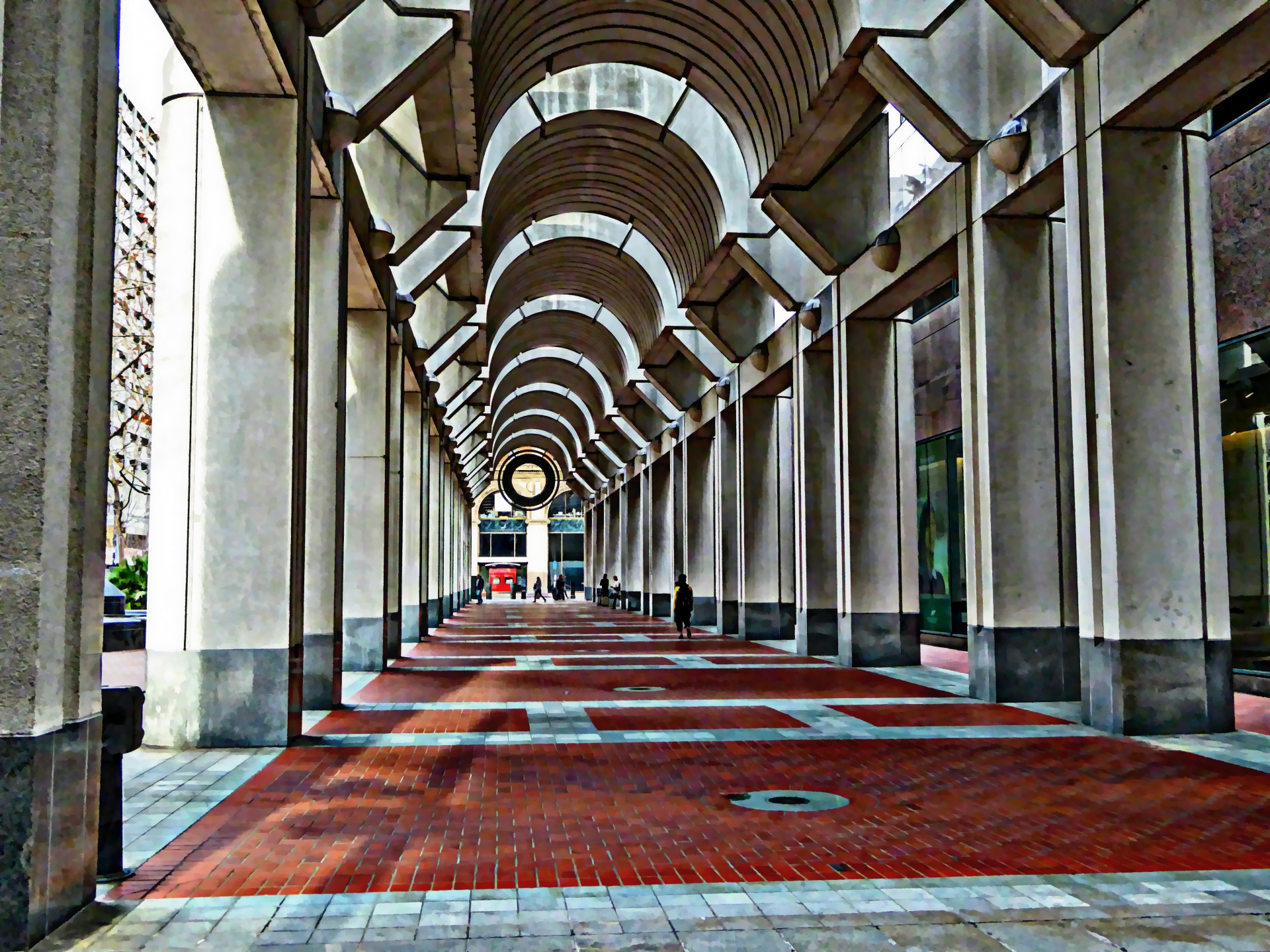 hallway architecture arches free photo