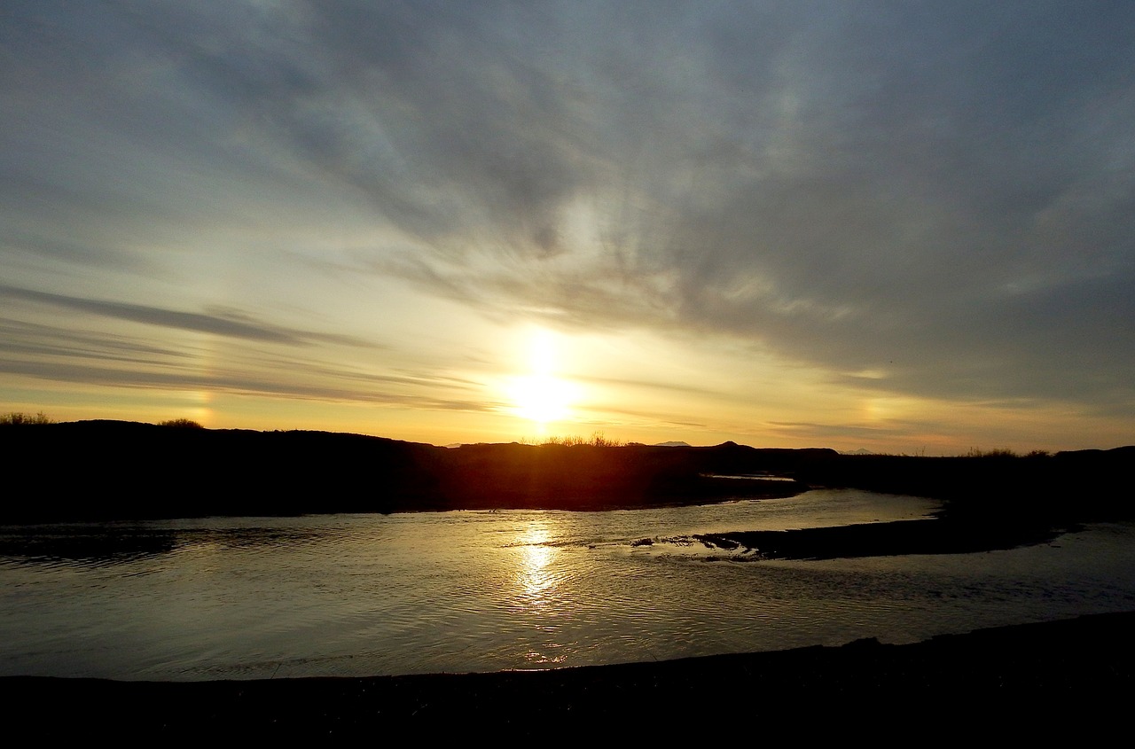 halo sunset clouds free photo