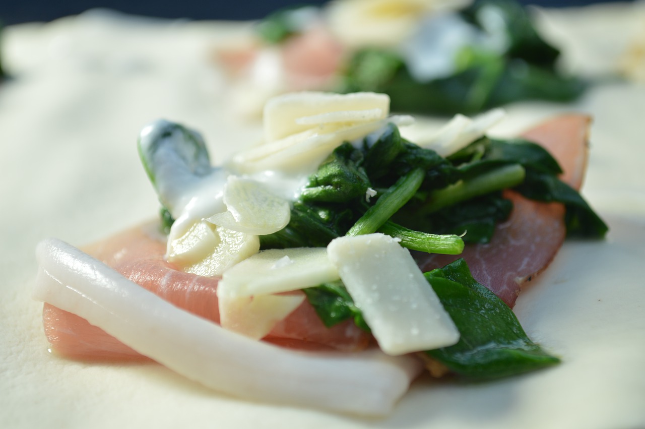 ham  spinach  lunch free photo