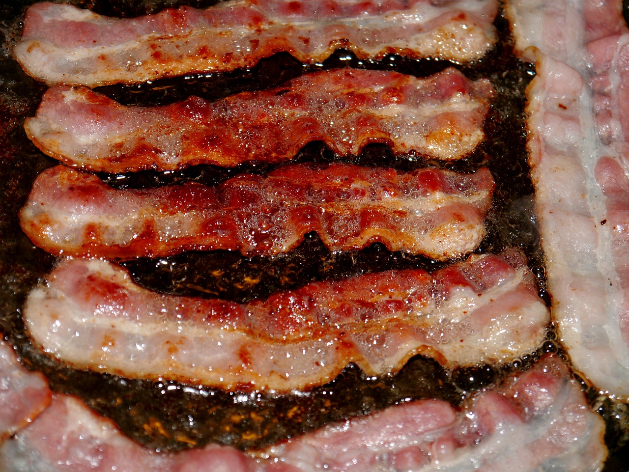 ham pan bacon free photo