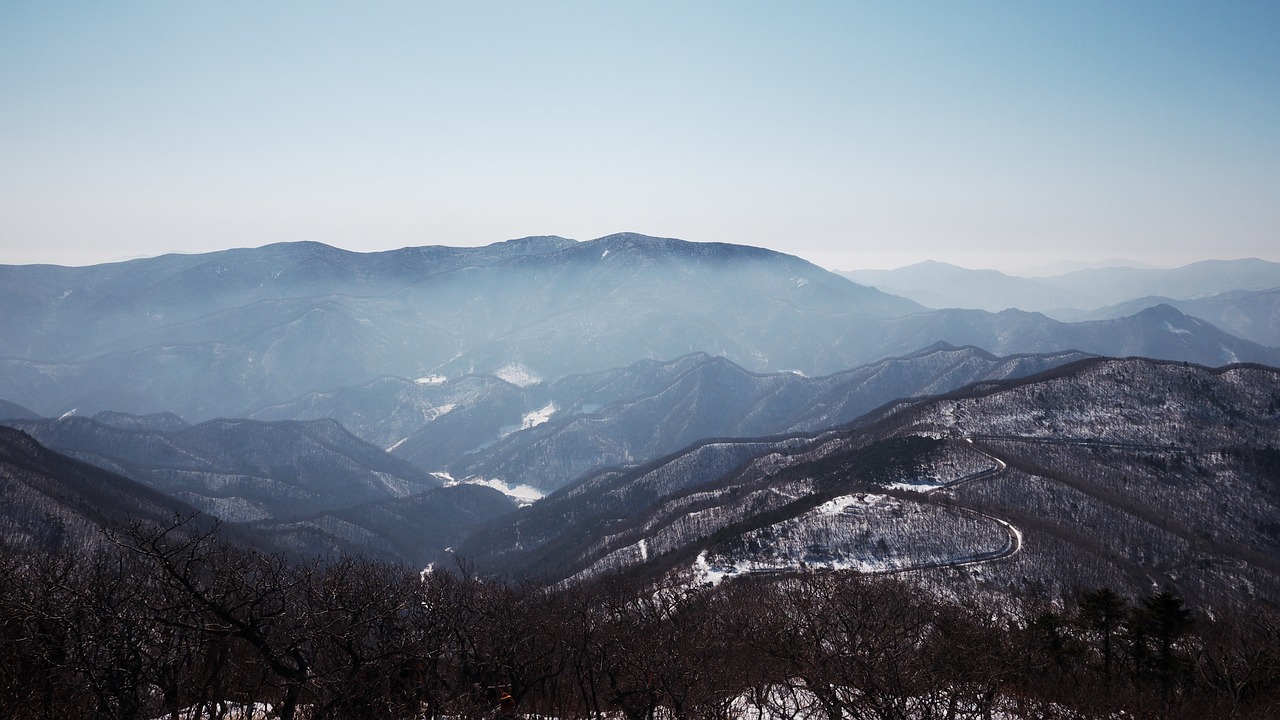 hambaeksan snow in the cold free photo