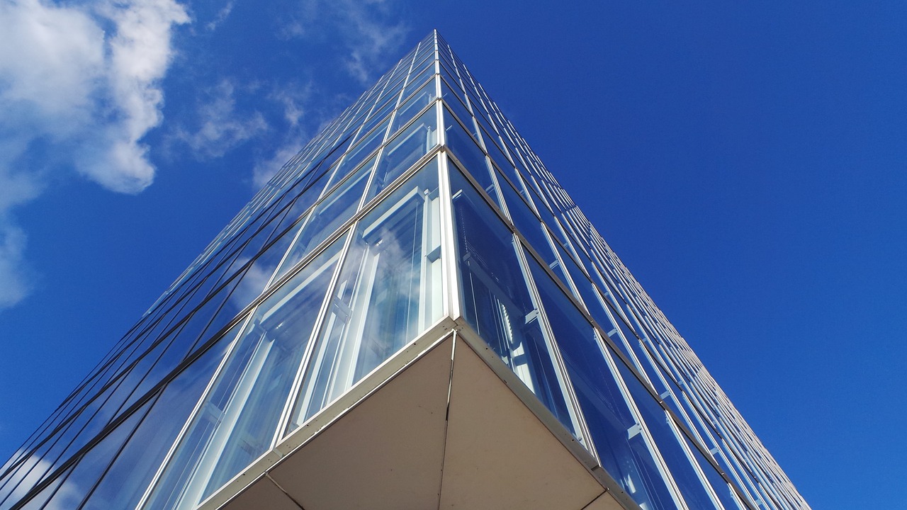 hamburg office building glass facade free photo