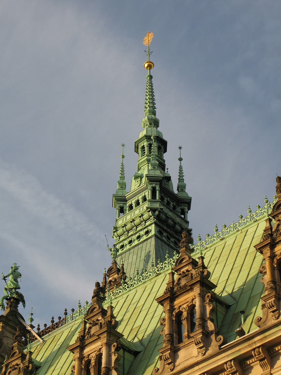 hamburg town hall turret free photo