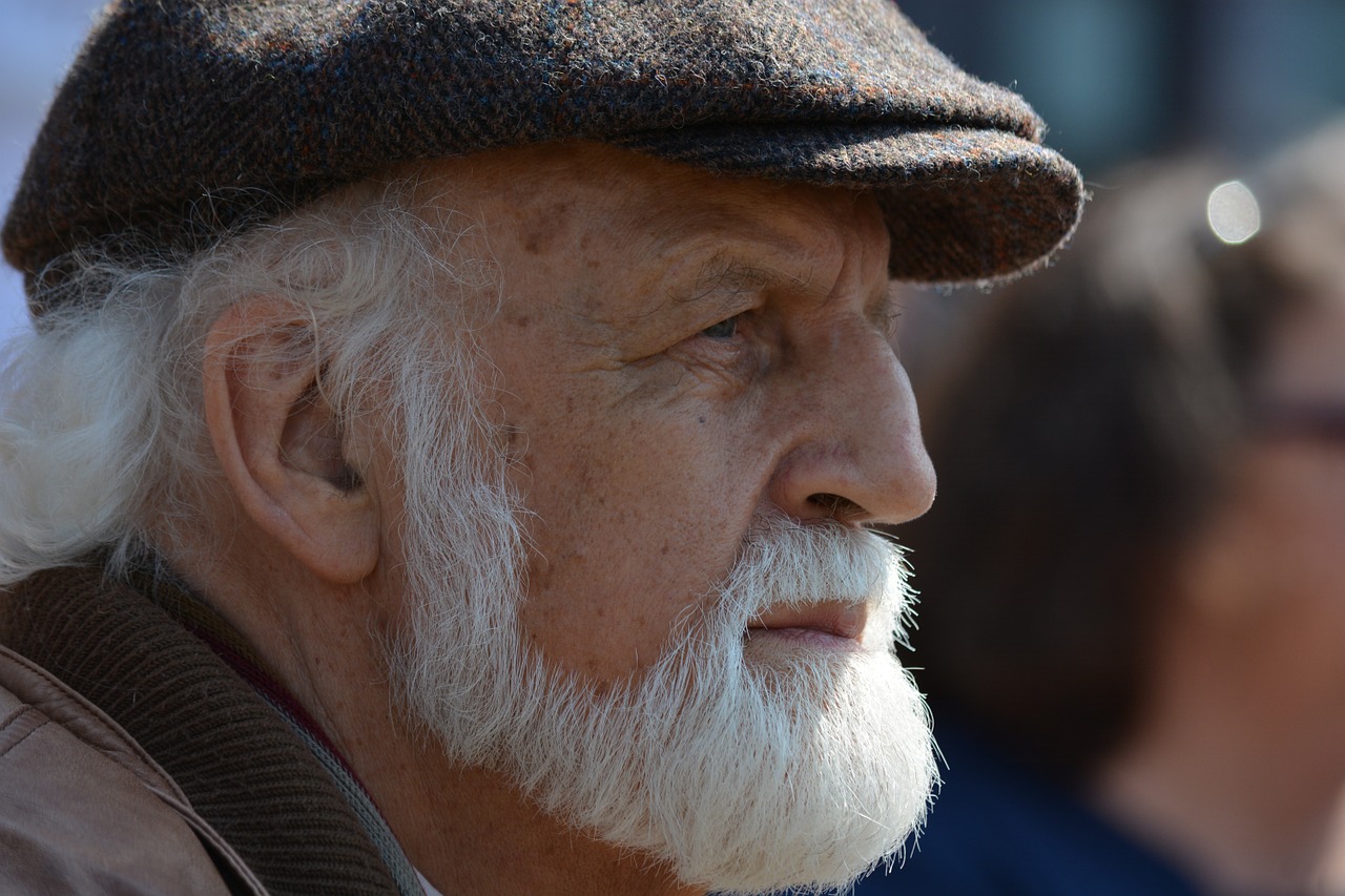 man old white beard free photo