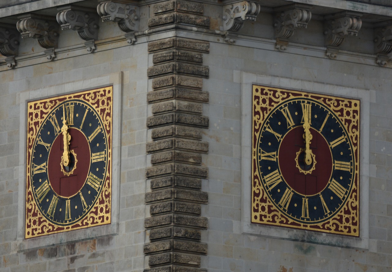 hamburg town hall clock tower free photo