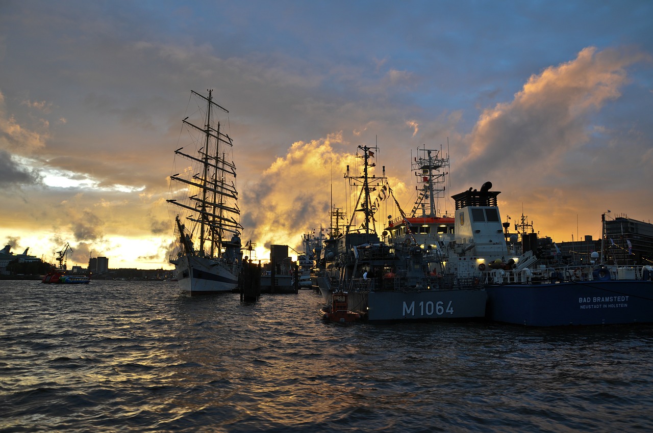 hamburg port sailing vessel free photo