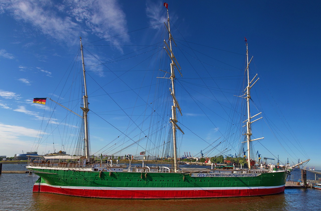 hamburg port sailing vessel free photo