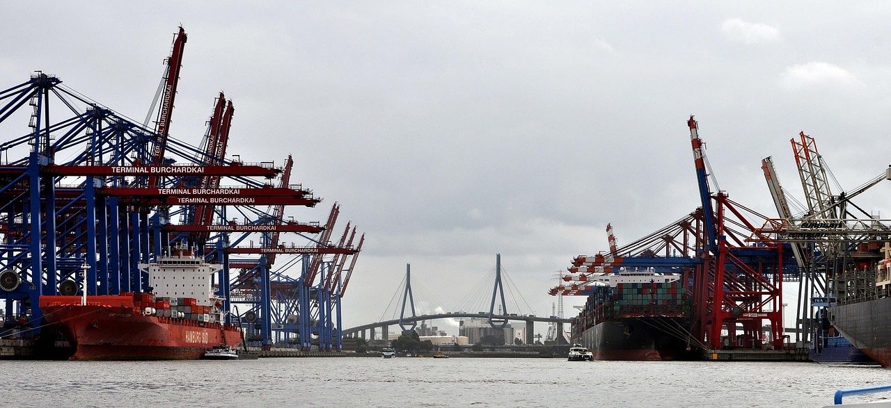 hamburg port ship free photo