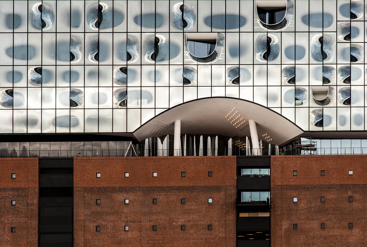 hamburg harbour city elbe philharmonic hall free photo