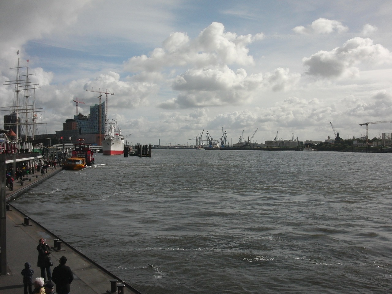 hamburg port water free photo