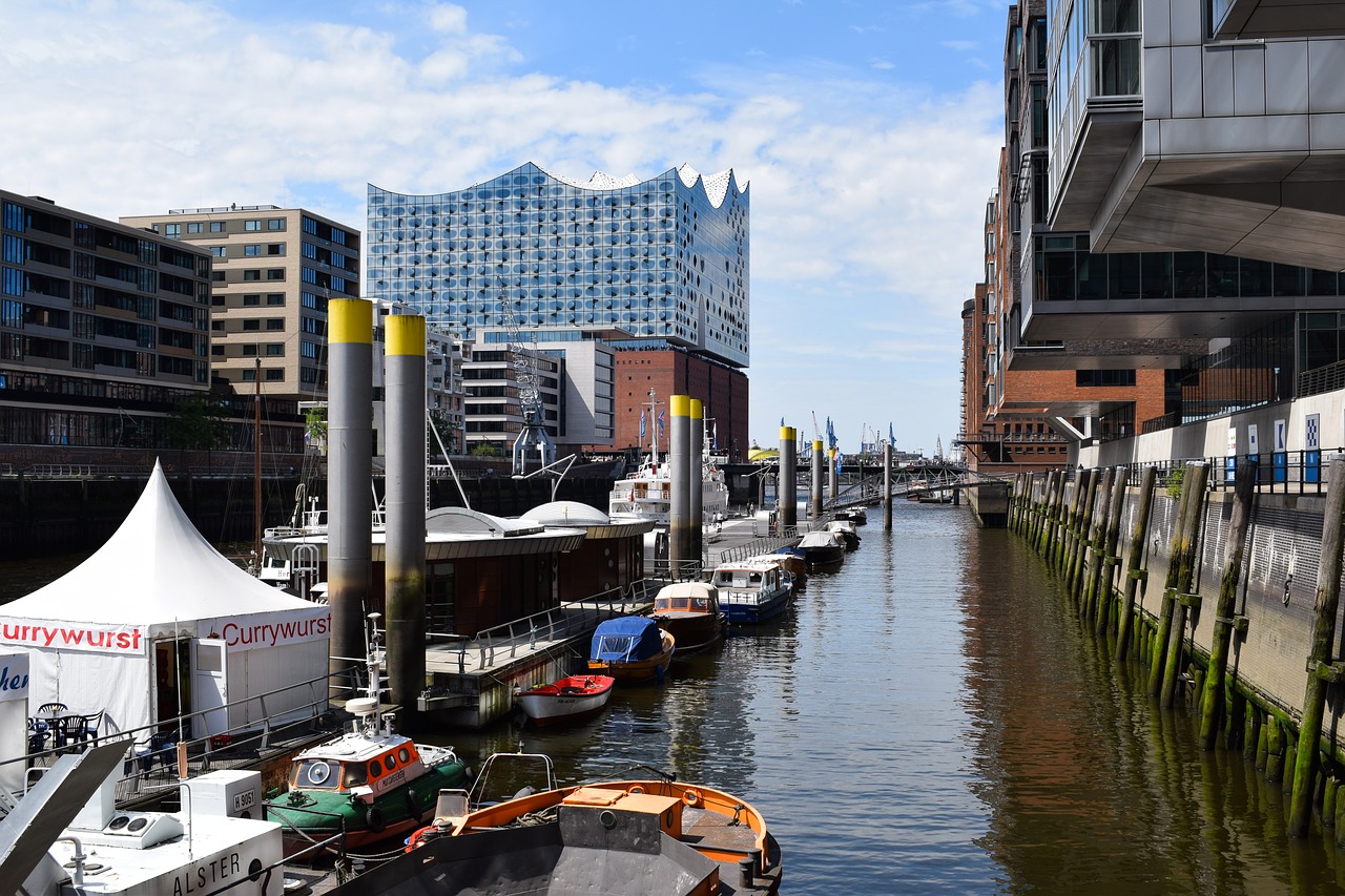 hamburg port elbe free photo