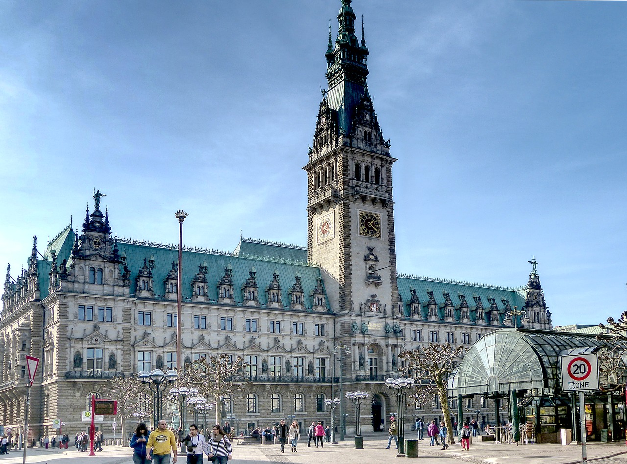 hamburg town hall gbäude free photo