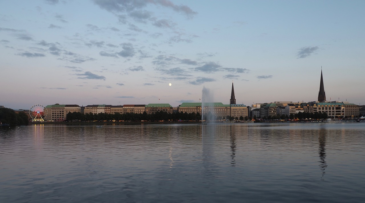 hamburg alster water free photo