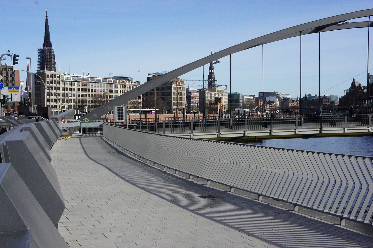 hamburg bridge construction free photo