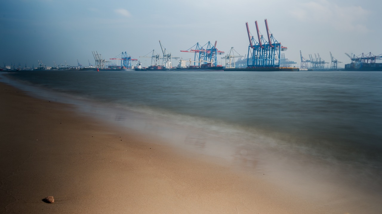 hamburg elbe elbe beach free photo