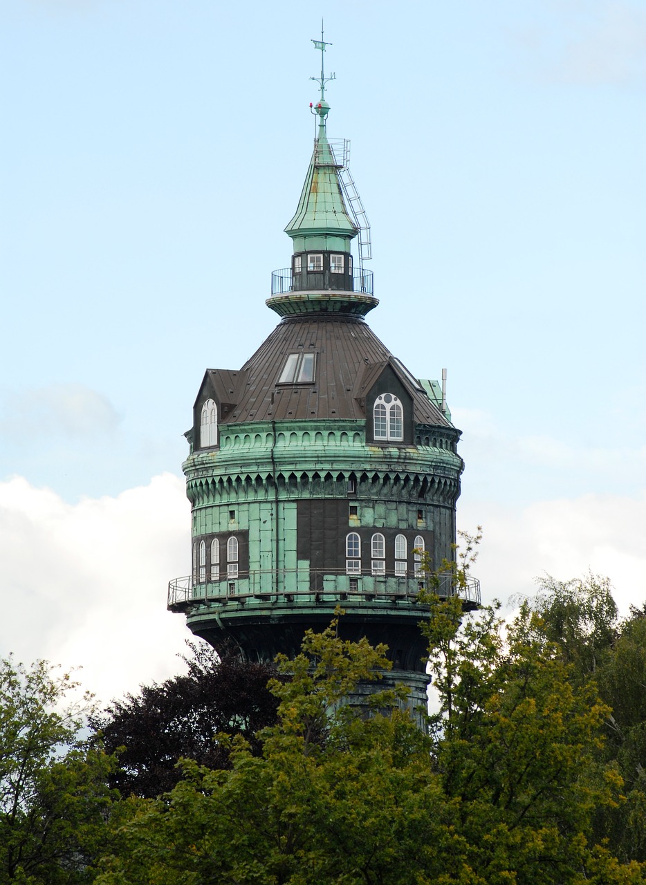 hamburg tower water tower free photo