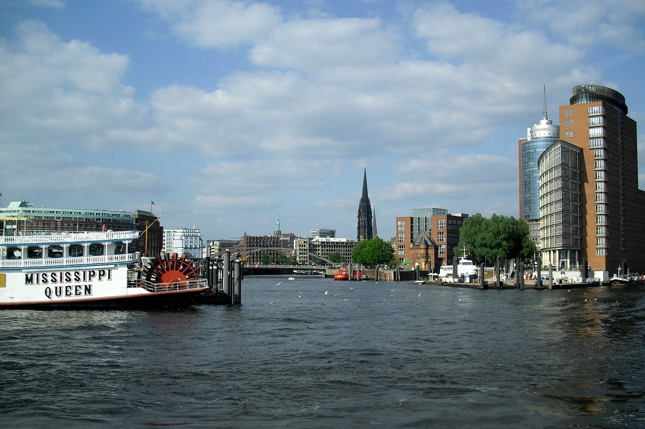 hamburg port city elbe free photo